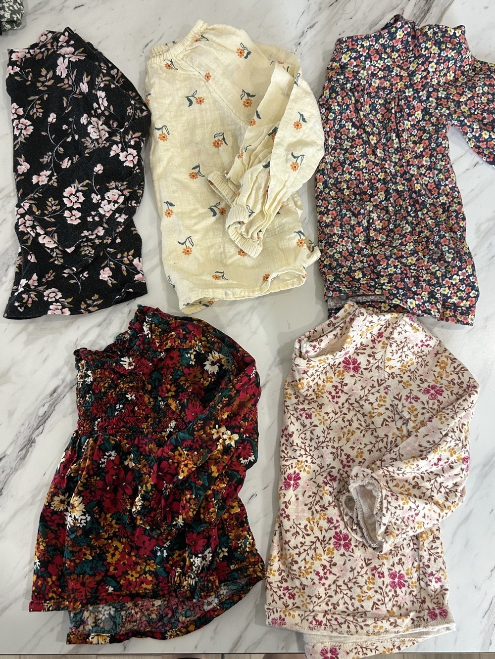 12-18M Toddler Girl Floral Tops Bundle